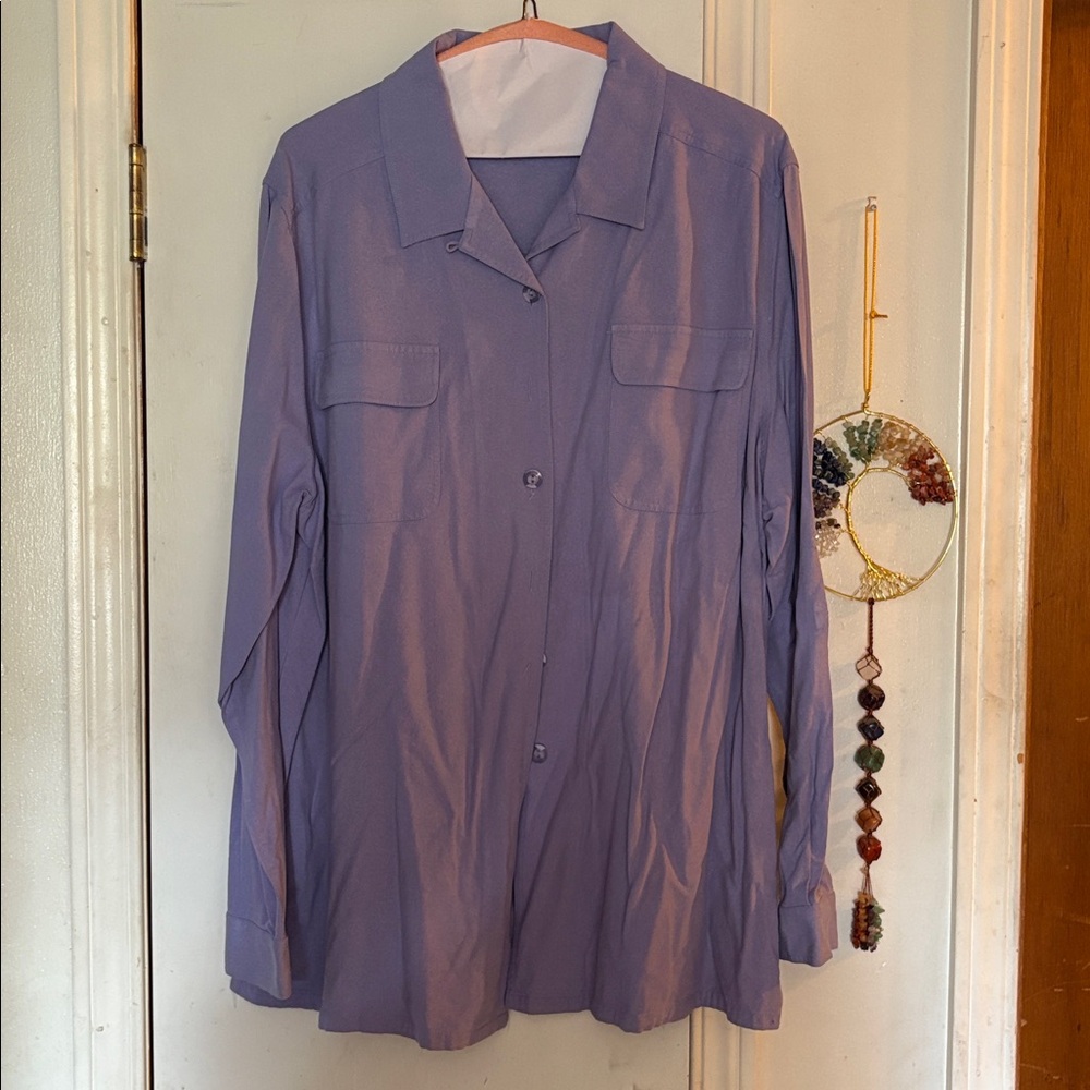 Erin London Lavender Blouse
Raw silk